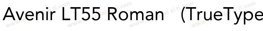 Avenir LT55 Roman 常规(TrueType)字体转换
